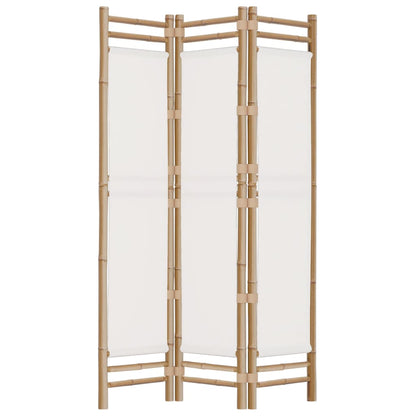 Divisória/biombo com 3 painéis dobráveis 120 cm bambu e lona