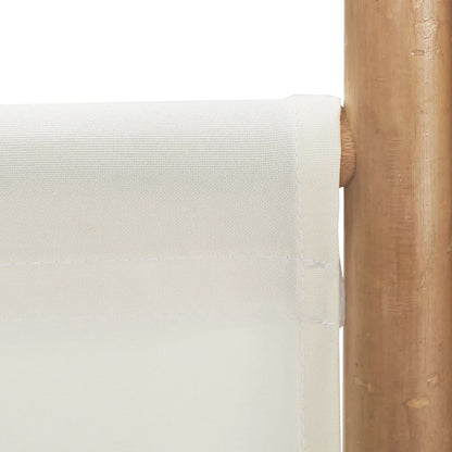 Divisória/biombo com 6 painéis dobráveis 240 cm bambu e lona