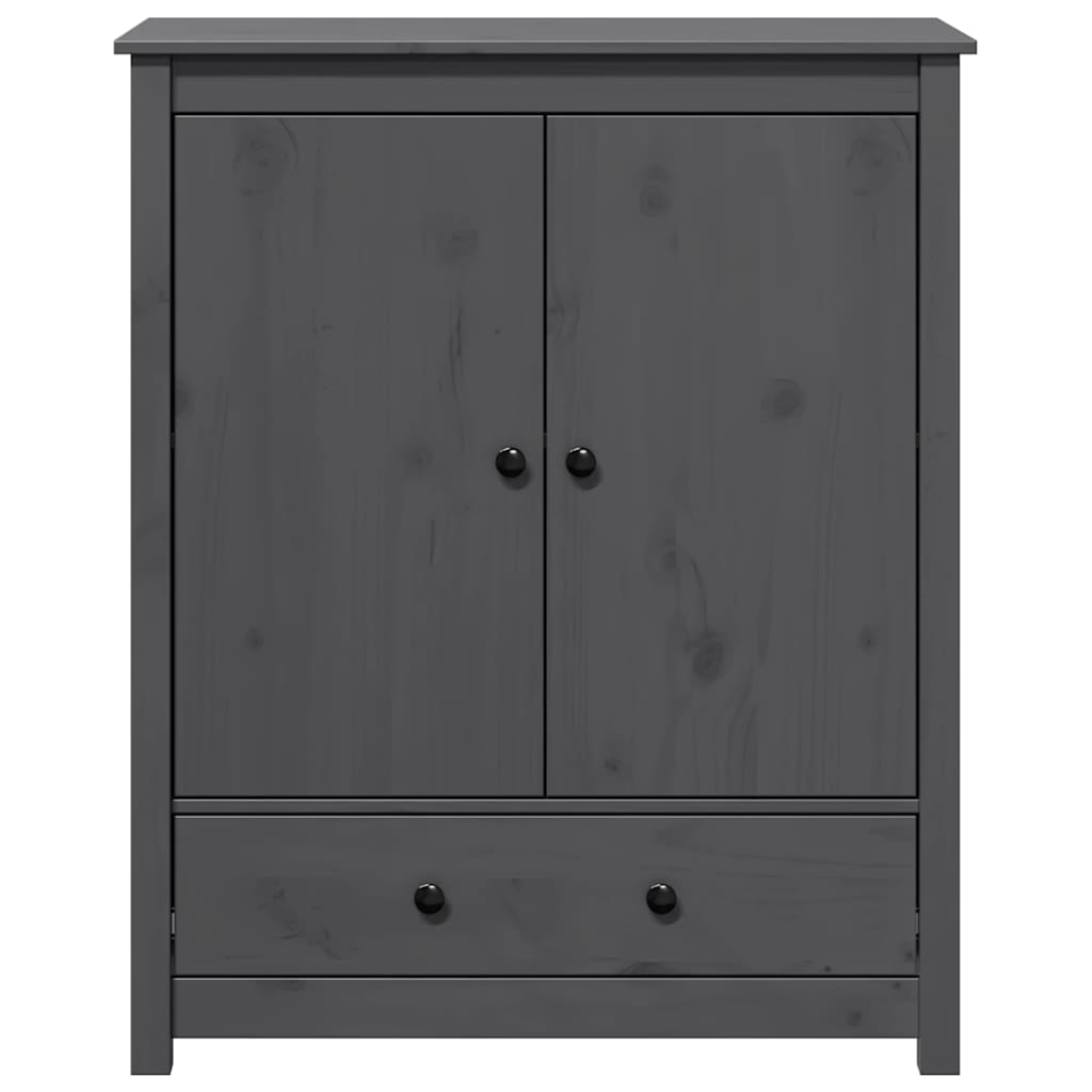 Aparador alto 83x41,5x100 cm madeira de pinho maciça cinza