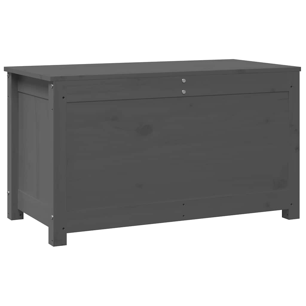 Caixa de arrumação 80x40x45,5 cm madeira de pinho maciça cinza