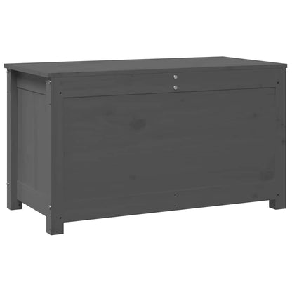 Caixa de arrumação 80x40x45,5 cm madeira de pinho maciça cinza