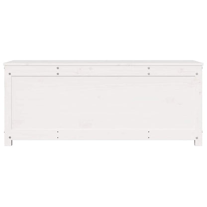 Caixa de arrumação 110x50x45,5cm madeira de pinho maciça branco