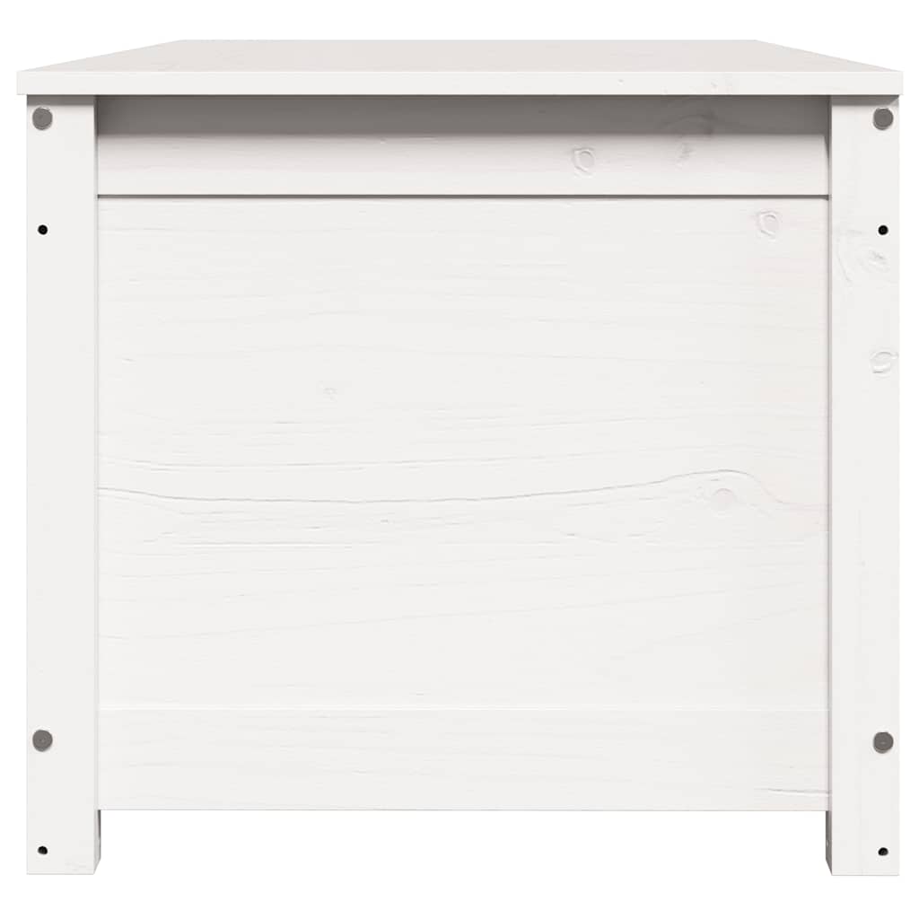 Caixa de arrumação 110x50x45,5cm madeira de pinho maciça branco