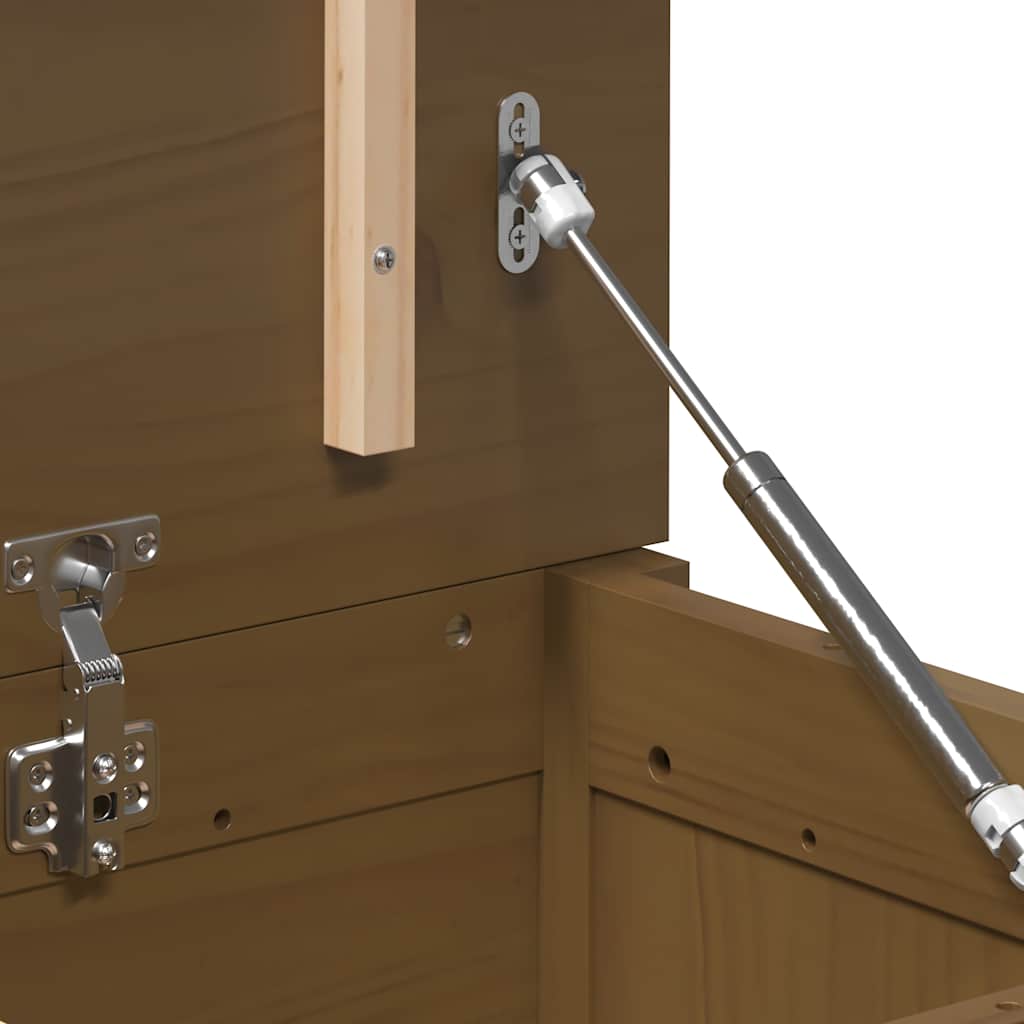 Caixa de arrumação 110x50x45,5 cm pinho maciço castanho-mel