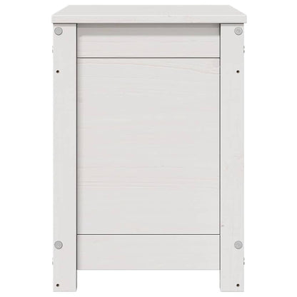 Caixa de arrumação 60x32x45,5 cm madeira de pinho maciça branco