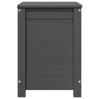 Caixa de arrumação 60x32x45,5 cm madeira de pinho maciça cinza