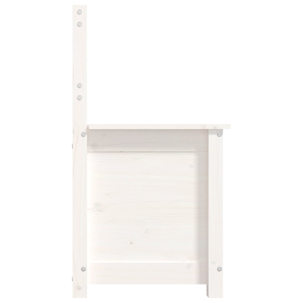 Banco 80x41x77 cm madeira de pinho maciça branco
