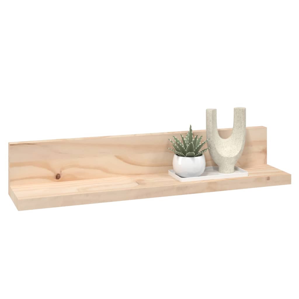 Prateleiras de parede 2 pcs 50x11x9 cm madeira de pinho maciça