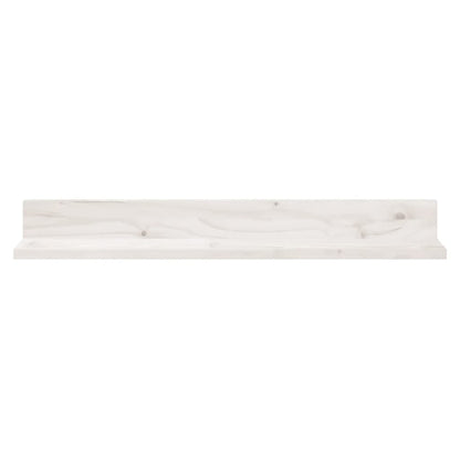 Prateleiras de parede 2 pcs 80x11x9 cm pinho maciço branco