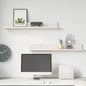 Prateleiras de parede 2 pcs 80x11x9 cm pinho maciço branco