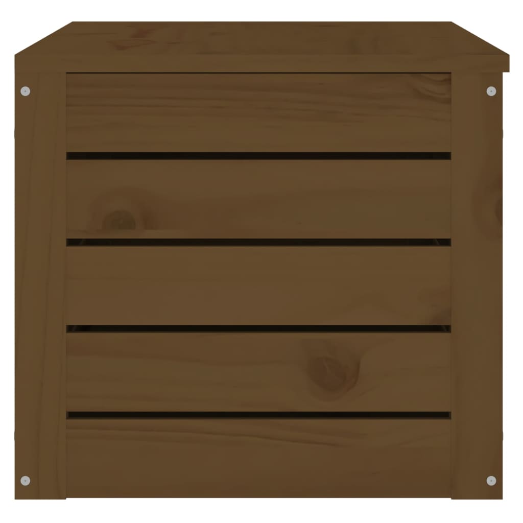 Caixa de arrumação 89x36,5x33 cm pinho maciço castanho mel