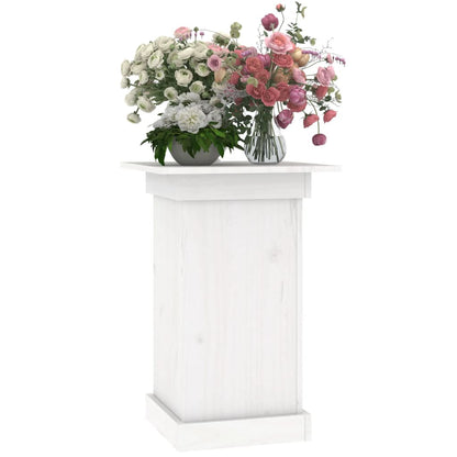 Suporte de vasos 40x40x60 cm madeira de pinho maciça branco