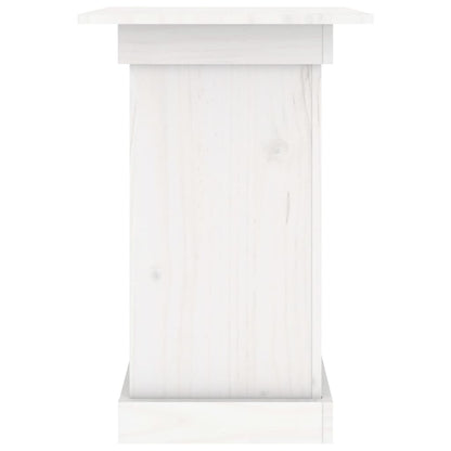 Suporte de vasos 40x40x60 cm madeira de pinho maciça branco
