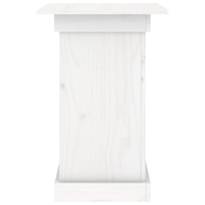 Suporte de vasos 40x40x60 cm madeira de pinho maciça branco