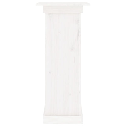 Suporte de vasos 40x40x90 cm madeira de pinho maciça branco