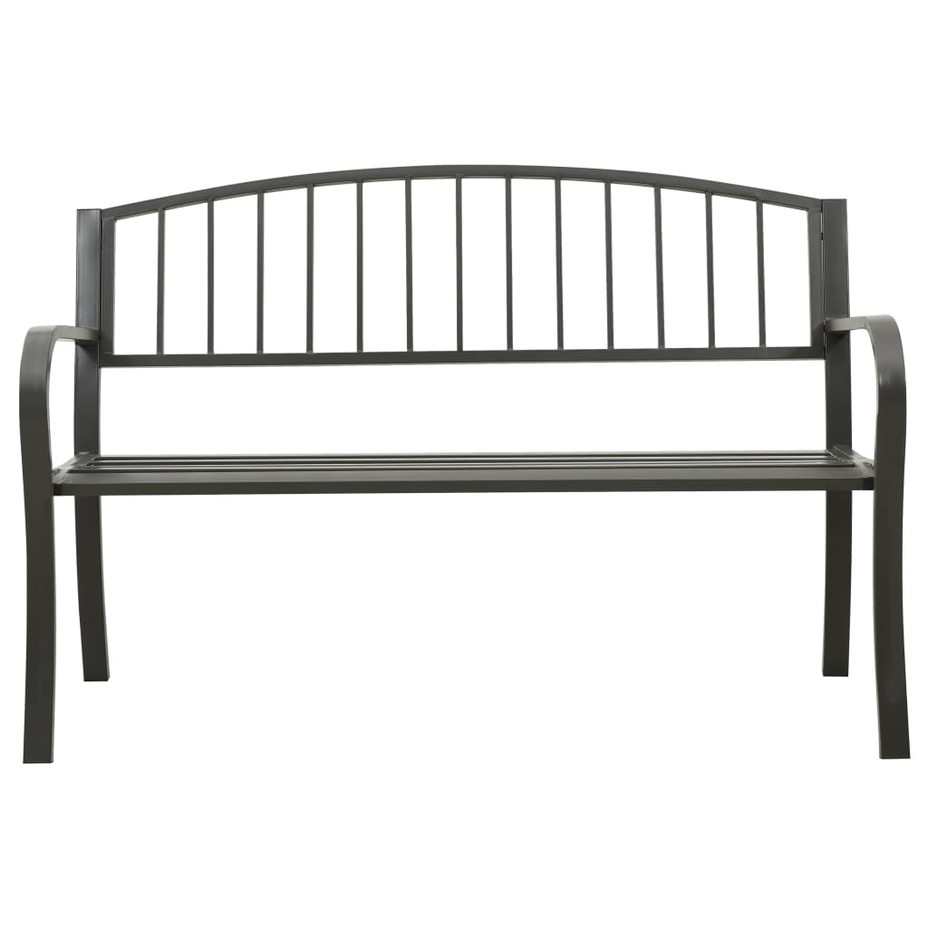 Banco de jardim 120 cm aço cinzento
