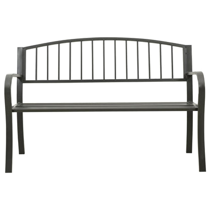 Banco de jardim 120 cm aço cinzento