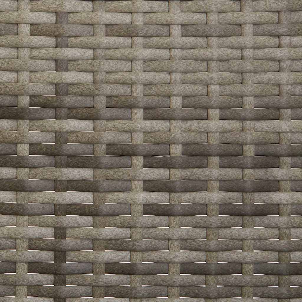 Banco de jardim de 3 lugares com almofadões vime PE cinzento