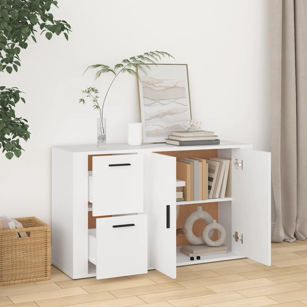 Aparador 100x33x59,5 cm derivados de madeira branco