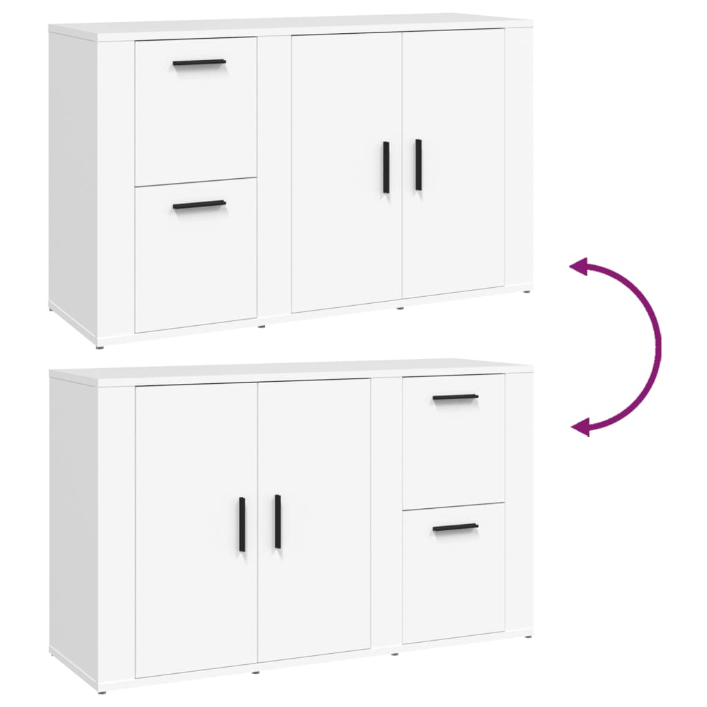 Aparador 100x33x59,5 cm derivados de madeira branco