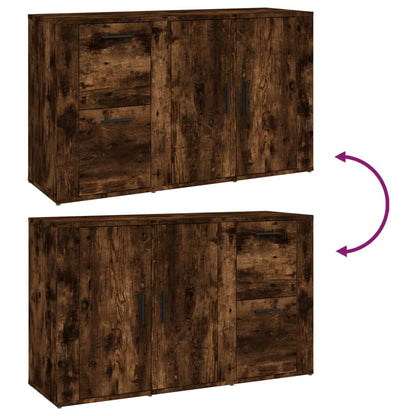 Aparador 100x33x59,5 cm derivados de madeira carvalho fumado