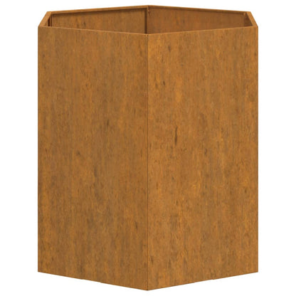 Vaso/floreira 40x40x45 cm aço corten cor enferrujado