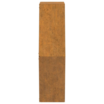 Vasos/floreiras de parede 2 pcs aço corten cor enferrujado