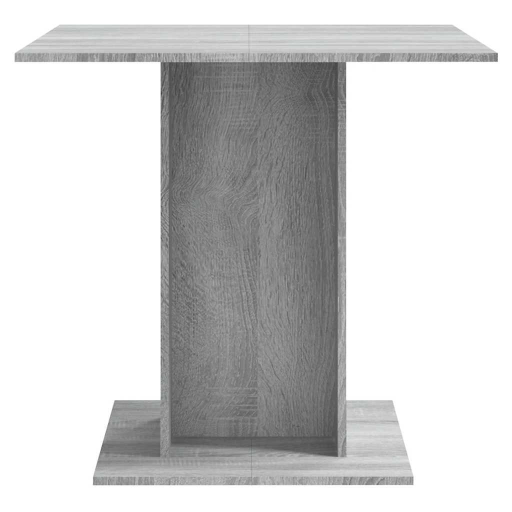 Mesa de jantar 80x80x75 cm derivados de madeira cinzento sonoma