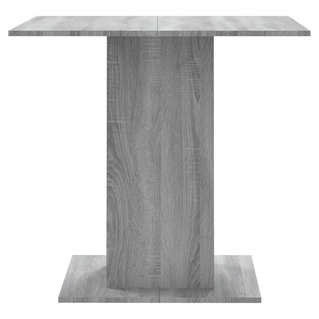 Mesa de jantar 80x80x75 cm derivados de madeira cinzento sonoma