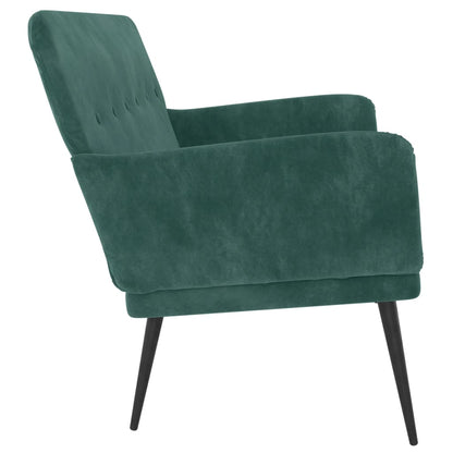 Banco 108x79x79 cm veludo verde-escuro