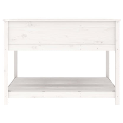 Vaso/floreira + prateleira 111,5x111,5x81cm pinho maciço branco