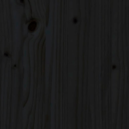 Caixa de arrumação jardim 76x42,5x54 cm pinho maciço preto