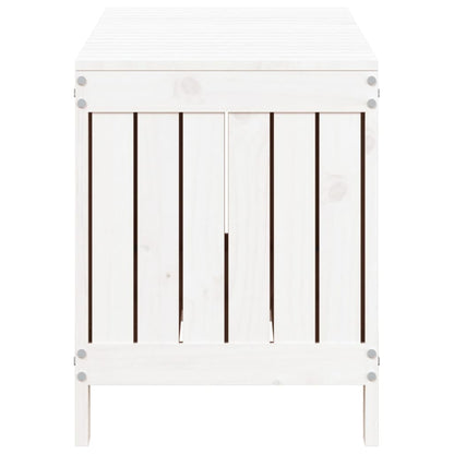 Caixa de arrumação jardim 108x42,5x54 cm pinho maciço branco