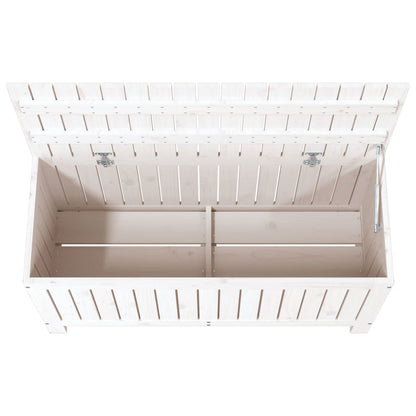 Caixa de arrumação jardim 108x42,5x54 cm pinho maciço branco