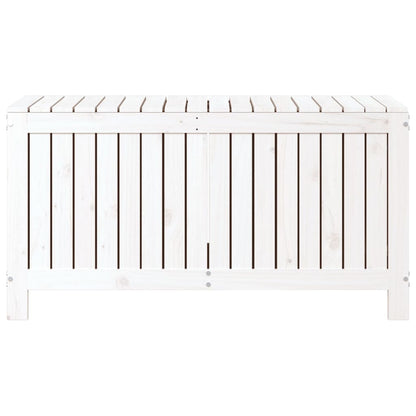 Caixa de arrumação jardim 115x49x60 cm pinho maciço branco