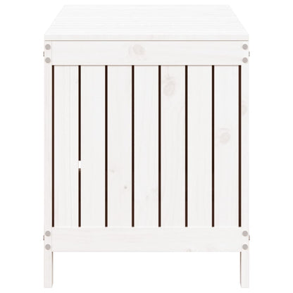 Caixa de arrumação jardim 115x49x60 cm pinho maciço branco