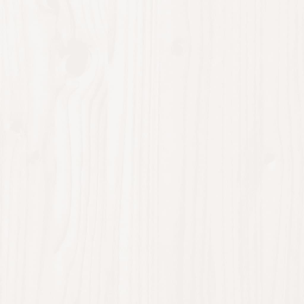 Caixa de arrumação jardim 115x49x60 cm pinho maciço branco