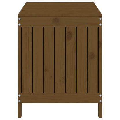 Caixa de arrumação jardim 115x49x60cm pinho maciço castanho-mel