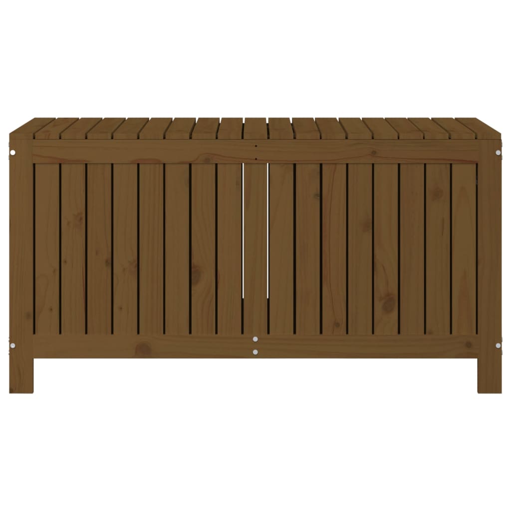 Caixa de arrumação jardim 121x55x64cm pinho maciço castanho-mel