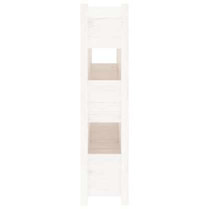 Vaso/floreira 112x25x104,5 cm madeira de pinho maciça branco