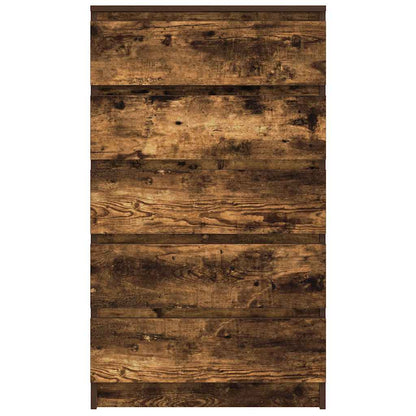 Armário de gavetas 60x36x103 cm deriv. madeira carvalho fumado