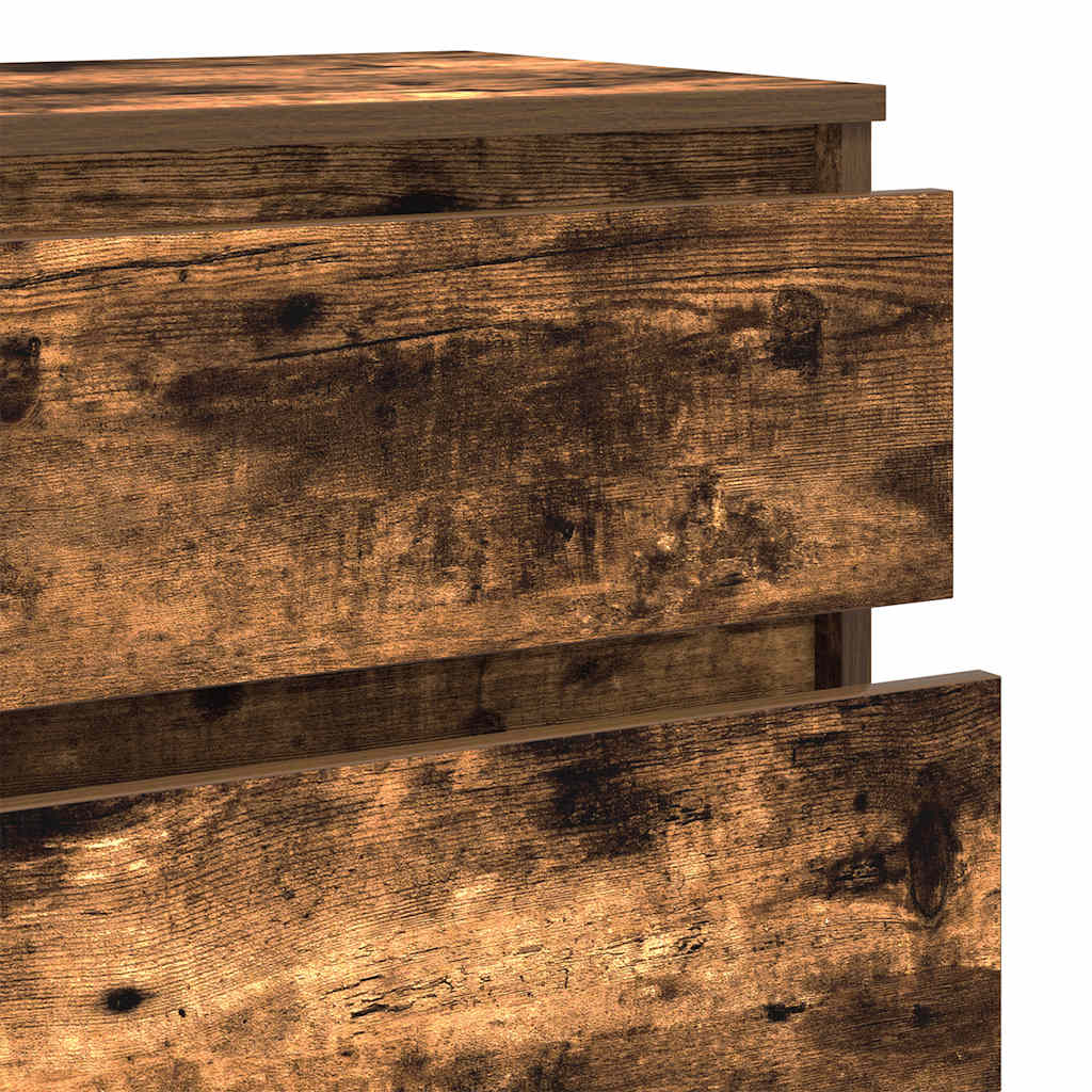 Armário de gavetas 60x36x103 cm deriv. madeira carvalho fumado