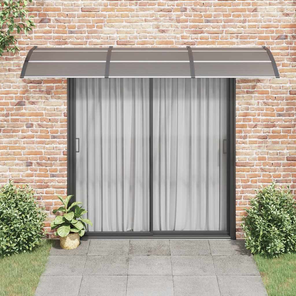 Toldo de porta 300x75 cm policarbonato preto
