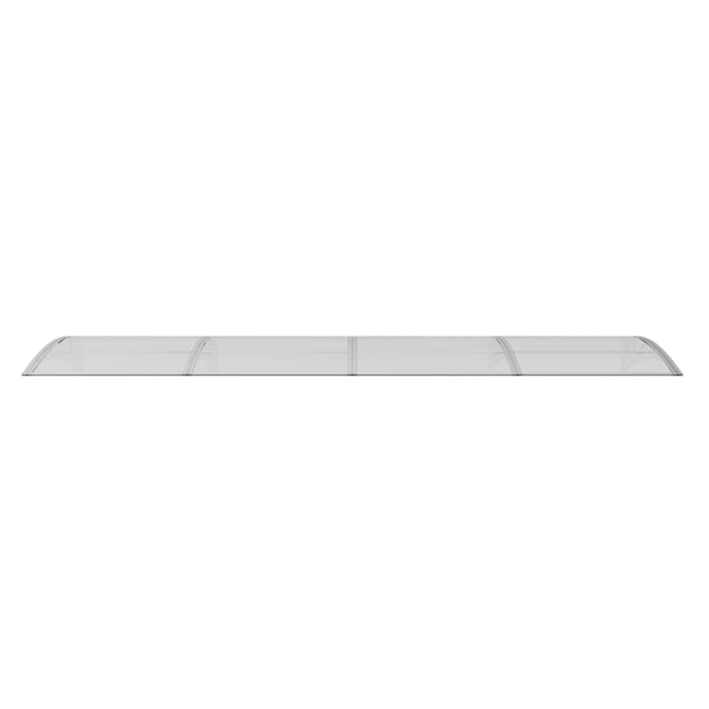 Toldo para porta 350x75 cm policarbonato cinzento/transparente
