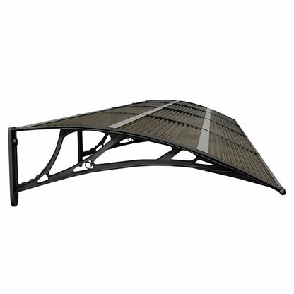 Toldo para porta 350x75 cm policarbonato preto