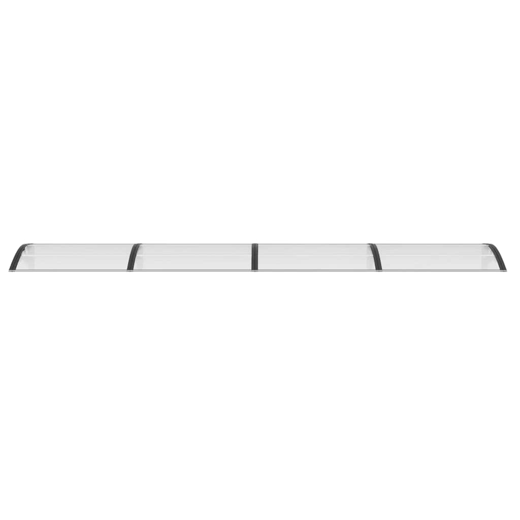 Toldo para porta 400x75 cm policarbonato preto/transparente