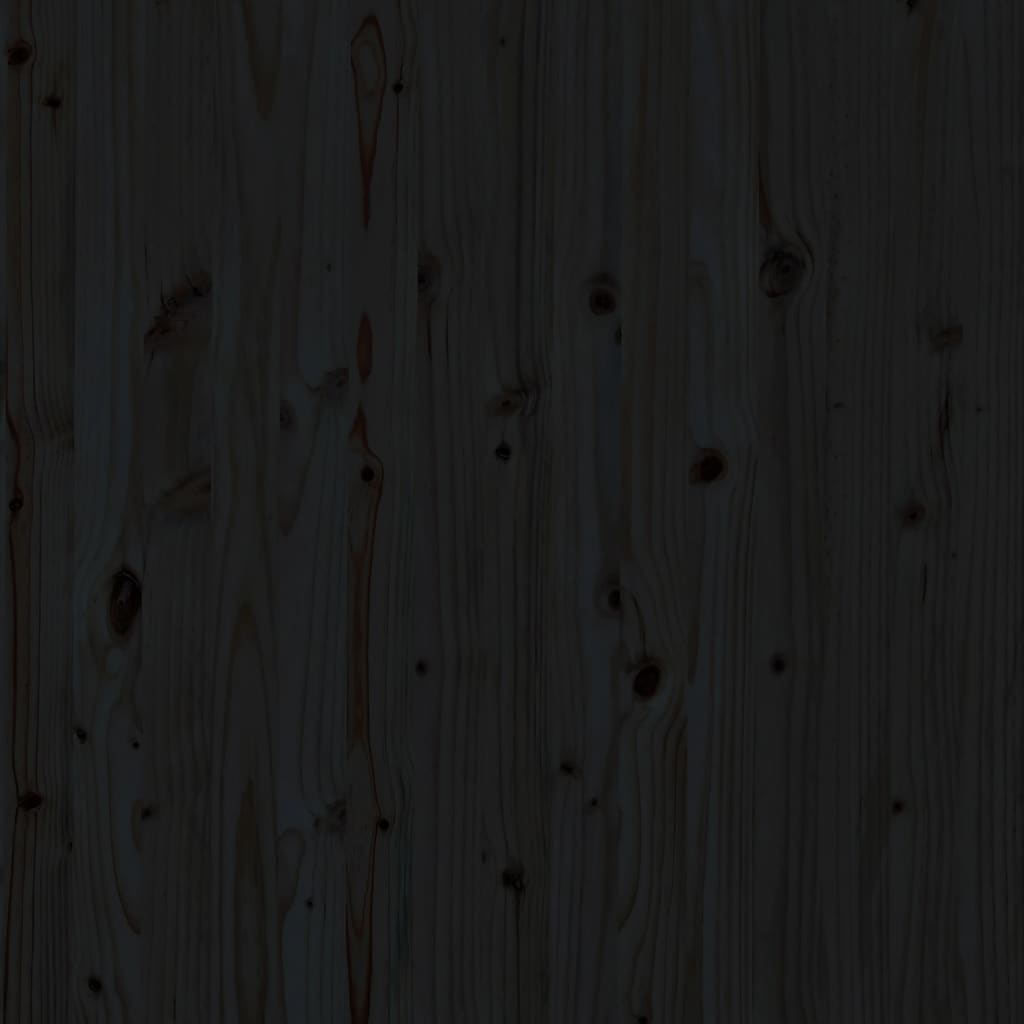 Cabeceira de parede 96x3x91,5 cm madeira de pinho maciça preto