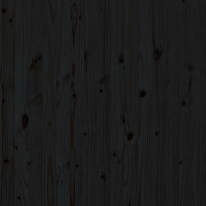 Cabeceira de parede 96x3x91,5 cm madeira de pinho maciça preto