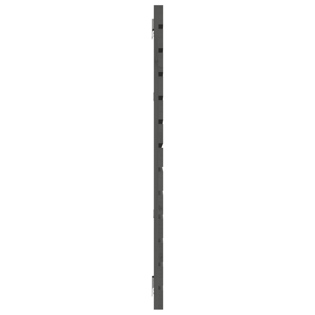 Cabeceira de parede 156x3x91,5 cm madeira de pinho maciça cinza