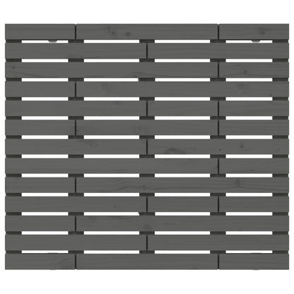 Cabeceira de parede 141x3x91,5 cm madeira de pinho maciça cinza